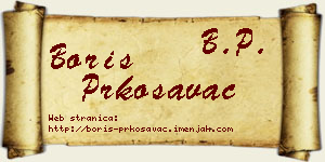 Boris Prkosavac vizit kartica